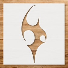 Abstract Curved Shapes Wall Art Reusable Plastic Stencil - StencilAir