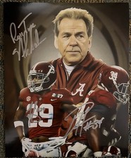 Alabama Crimson Tide Nick Saban Fitzpatrick & Damien Harris signed 8 x 10 photo 