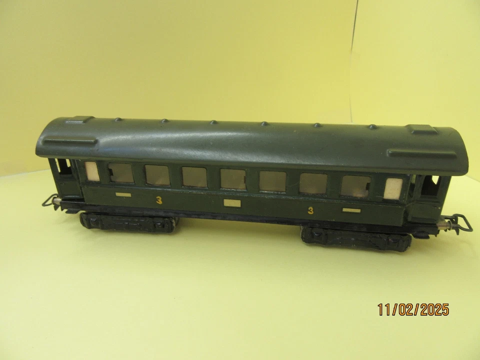 H0 - Märklin 340 Serie Vorkrieg 1908/1909 Metall Personenwagen 3. Kl. - sehr selten