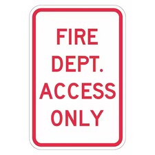 LYLE T1-1822-EG_12x18 Facility Sign, 18 in H, 12 in W, Aluminum, Vertical