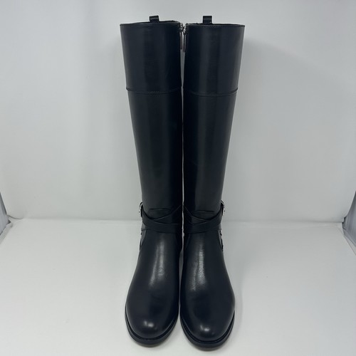 Stivali da equitazione Michael Kors Preston alti in pelle nera misura 7,5 M (nuovi) - Foto 5 di 9