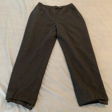 Vintage Evan Picone Pants Womens 16 Gray Worsted Wool Lined Straight Leg 80s 90s