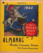Dr Morse's Indian Root Pills 1944 Almanac Weather Forecaster War Knitting