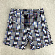 BOSS Hugo Boss Mens L Board Shorts Plaid Crocodile Shark Drawstring Swim Trunks