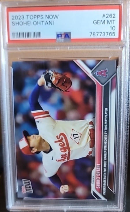2023 Topps Now Baseball Shohei Ohtani #262 Passes Babe Ruth PSA-10 GEM MINT 