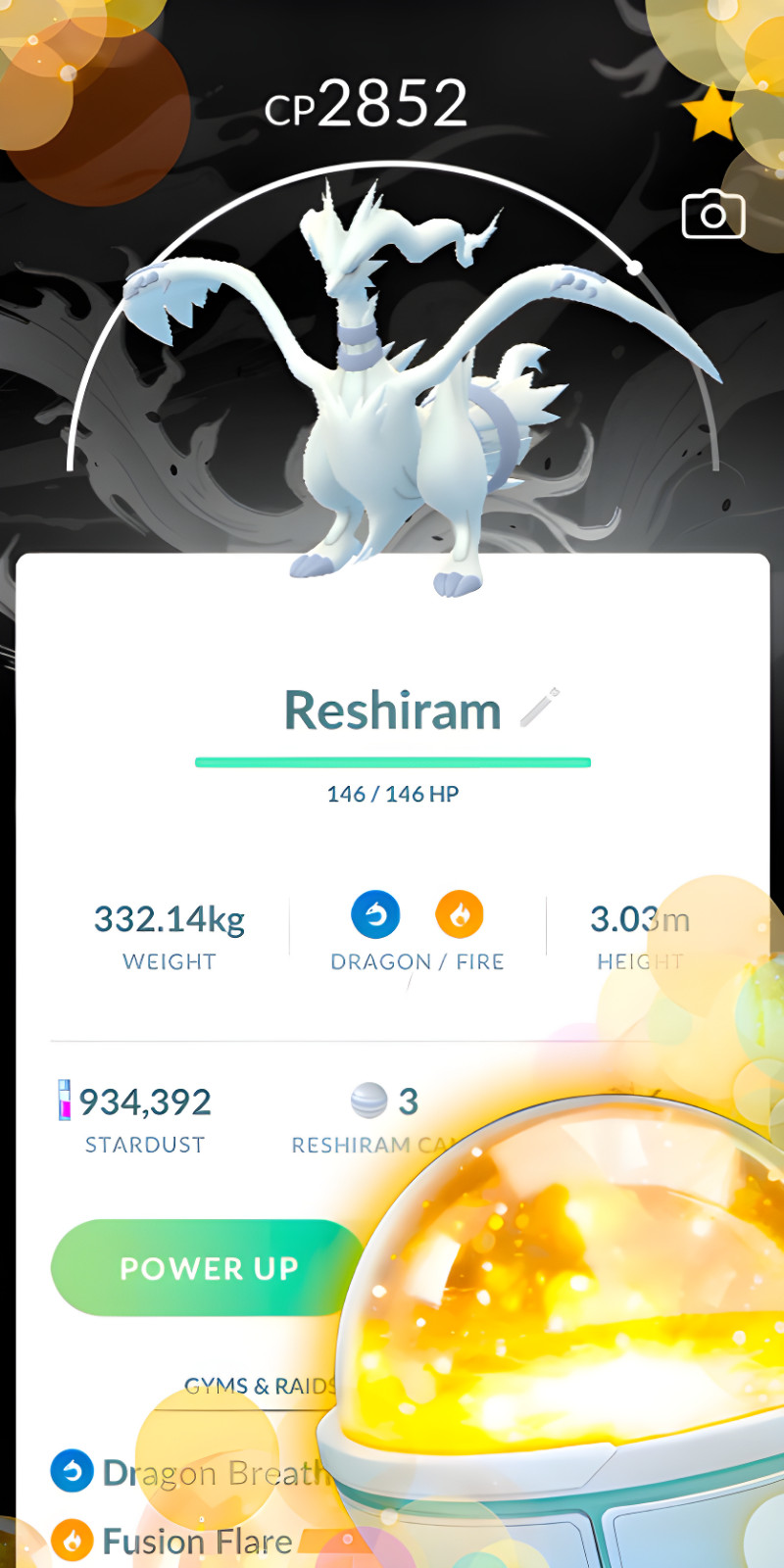 Reshiram BG Black Go Tour 2026 + Lucky Trinket | Pokemon Tr-de Go