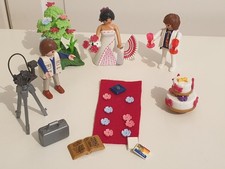 Playmobil HOCHZEIT-PAAR, Fotograf,  BRAUT + BRÄUTIGAM  mit Hochzeits- TORTE
