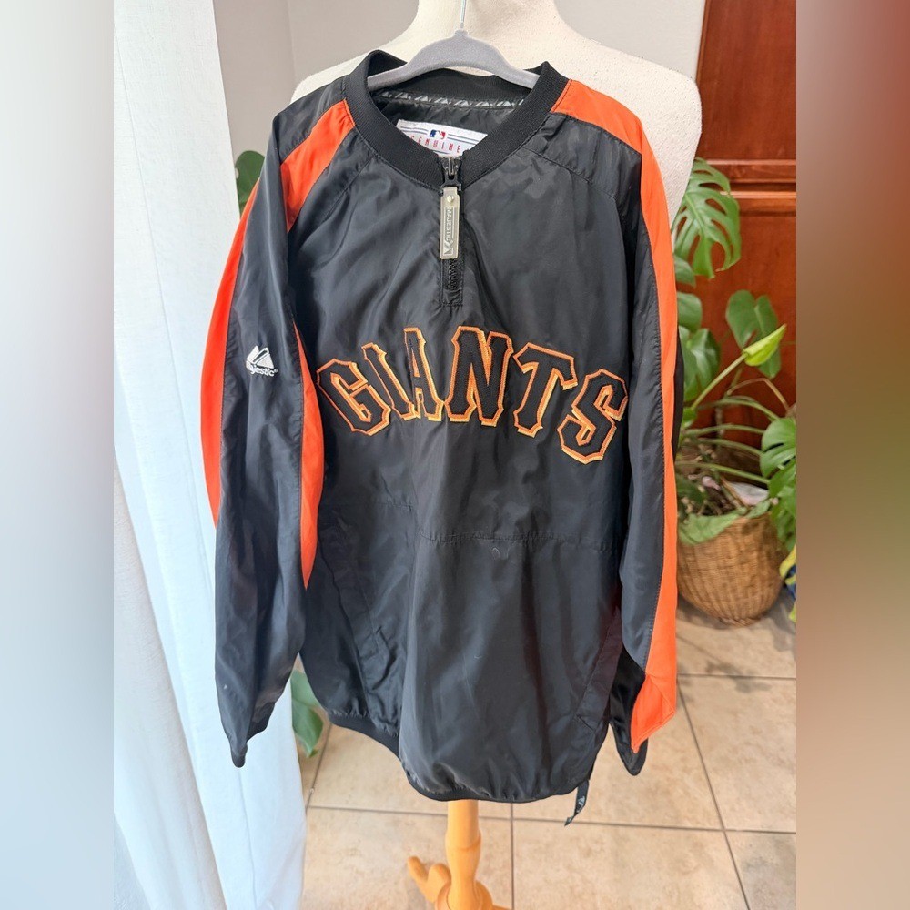 Vintage Majestic San Francisco Giants Half-Zip Pullover Jacket – Men's Medium