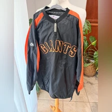 Vintage Majestic San Francisco Giants Half-Zip Pullover Jacket – Men's Medium
