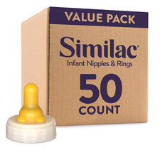 Infant Nipples and Rings, Latex-Free, Disposable, Case of 50