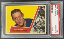 Topps 1963 Hockey Ken Schinkel PSA 8 #62