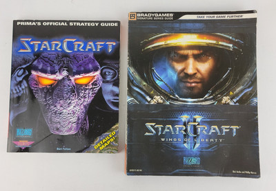 StarCraft: Prima's + StarCraft 2 Official Strategy Guide - Paperback Bundle Lot