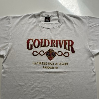 VINTAGE Gold River Resort & Casino Shirt Mens Large White