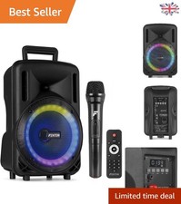 300W Portable PA System with 8-Inch Bluetooth Speaker & Wireless Microphone
