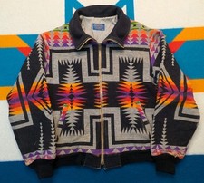 Pendleton High Grade Western Wear Wool Jacket Chief Joseph Blanket VTG Medium