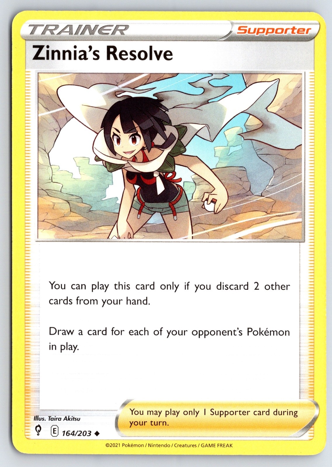 Zinnia's Resolve Uncommon SWSH07: Evolving Skies 164/203 NM