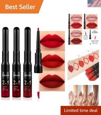 Ultimate Ruby Deep Red Lip Set Lip Liner Liquid Lipstick Duo For Women Ultimate Ruby Deep Red Lip Set Lip Liner Liquid Lipstick Duo For Women