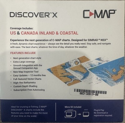 C-MAP DISCOVER X US & CANADA INLAND & COASTAL M-NA-T-200-D-BS