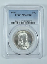 1949 Franklin Half Dollar MS65 FBL PCGS Blue Label