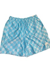 Nike Shorts Size Medium Blue Checkers 60 Standard Fit Above Knee