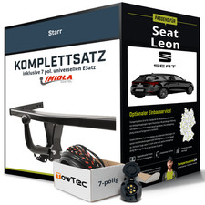 Für SEAT Leon III Typ 5F,5F1 Anhängerkupplung starr +eSatz 7pol uni 12- NEU