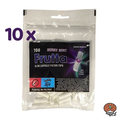 Click Capsule Filter Tips Frutta Berry Mint Slim 6mm, 10x 100 Stück