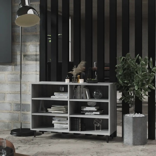 Sideboard Kommode Schmal Grau Sonoma 103,5X35X70 Cm Holzwerkstoff-image