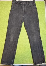 Vintage Levi  s 512 Black Jeans 36x34 Made in Canada Orange Tab Faded Great Shape