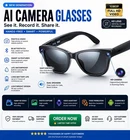 OptiCam AI Camera Glasses Smart Glasses w/ Built-In AI Camera, Bluetooth