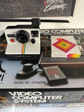 Polaroid One Step Land Camera Rainbow Stripe with Strap Vintage - Untested