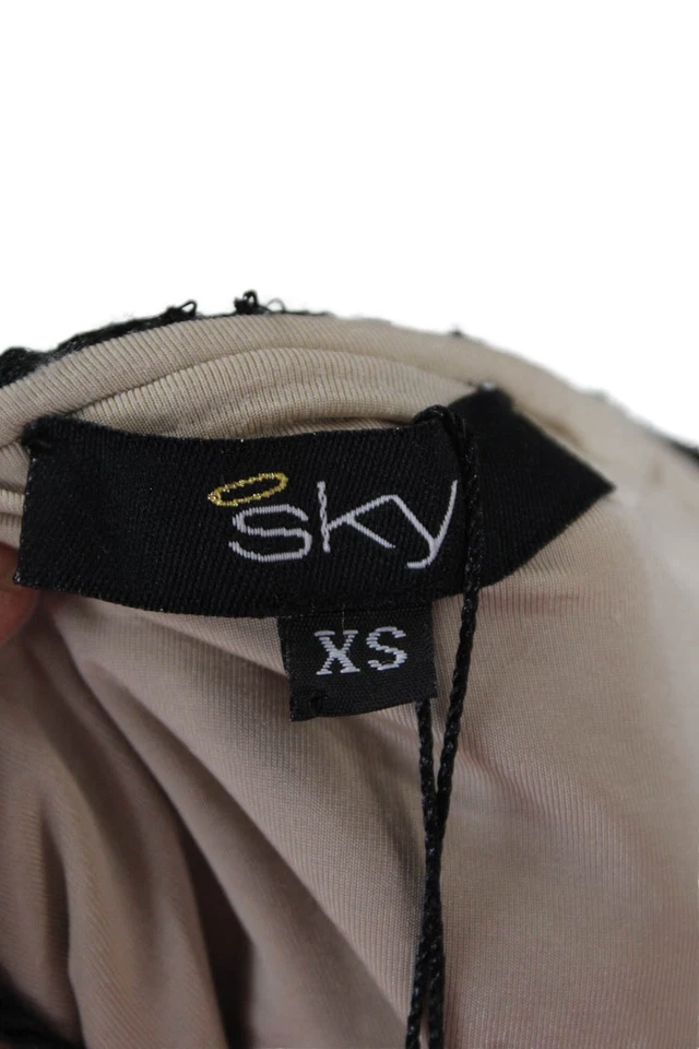 Camisola Sky Mujer Floral Cuello Alto Beige 100% Nylon Sin Mangas Talla XS Foto 4 de 4