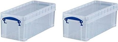 Really Useful 20 DVD Medien Aufbewahrungsbox - Neutral 6,5 Liter x 2 LIEFERUNG AM NÄCHSTEN TAG
