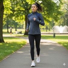 Lululemon Define Jacket Heathered Navy Full Zip Thumbholes Size 8