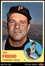 1963 Topps #450 Bob Friend Pirates 9 - MINT