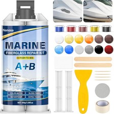 Fiberglass Repair Kit, Gel Coat Repair Kit for Boats with Color Match, Fi