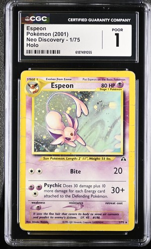 Espeon (Unlimited) graded CGC 1 for sale on eBay