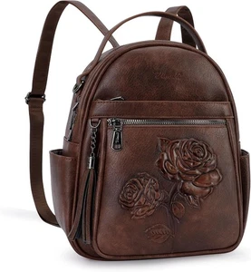 Femmes Cuir Embossé Mini Sac à dos Sac de voyage Mode Sac à épaule Sac de jour