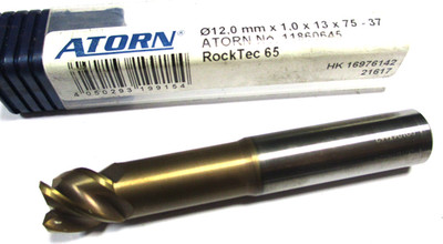 ATORN  VHM Torusfräser Ø12 R1 x13x75-37 Z4 No.11860645  Neu  D7053