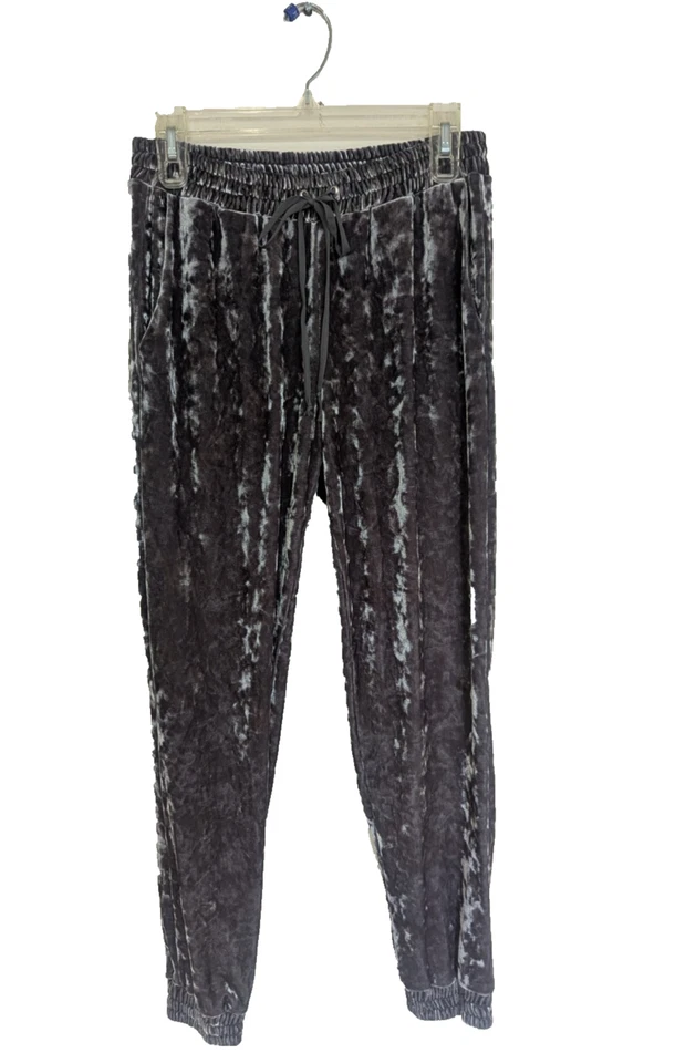 Pantalones de chándal Harlowe Graham para mujer de terciopelo aplastado talla M gris Wimsigoth Grunge Fairy Foto 2 de 4