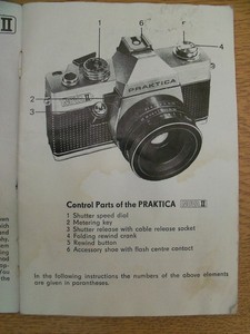 Instructions CAMERA PRAKTICA NOVA Pentacon on CD disc/pdf