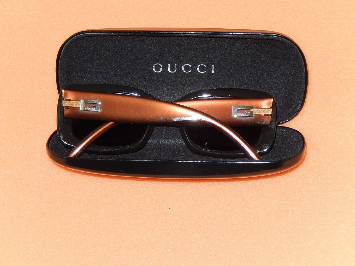 Gucci Brown Gold Authentic Sunglasses Shades Original Case 
