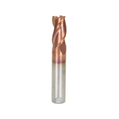 1/2'' 3 Flute 37° Helix Carbide End Mill For Aluminum - Square End - ZRN Coated