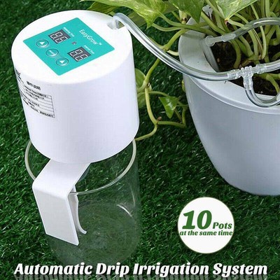 Automatic Drip Irrigation System Plant Self Watering Timer Holiday Greenhouse Uk Ebay