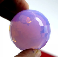 Certified Natural 186.2 Ct Australian Welo Opal Lavender Ball Cut Loose Gemstone