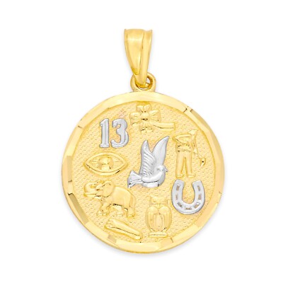 Massiver Gold Glücksbringer Anhänger in 10 oder 14k, Glücksbringer für Frauen