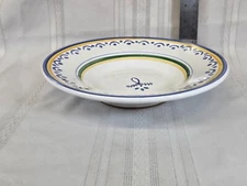 Williams Sonoma Italy WSO4 Hand Painted Floral 10" Large Rimmed Soup Pasta Bowl