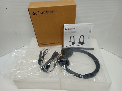 Logitech H570e USB Stereo Headset - Black (Model 981-000574) Headphones