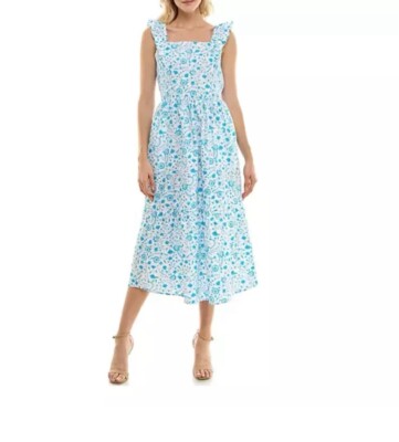 Draper James Ladies Ruffle Sleeve Dress  100% Cotton size L
