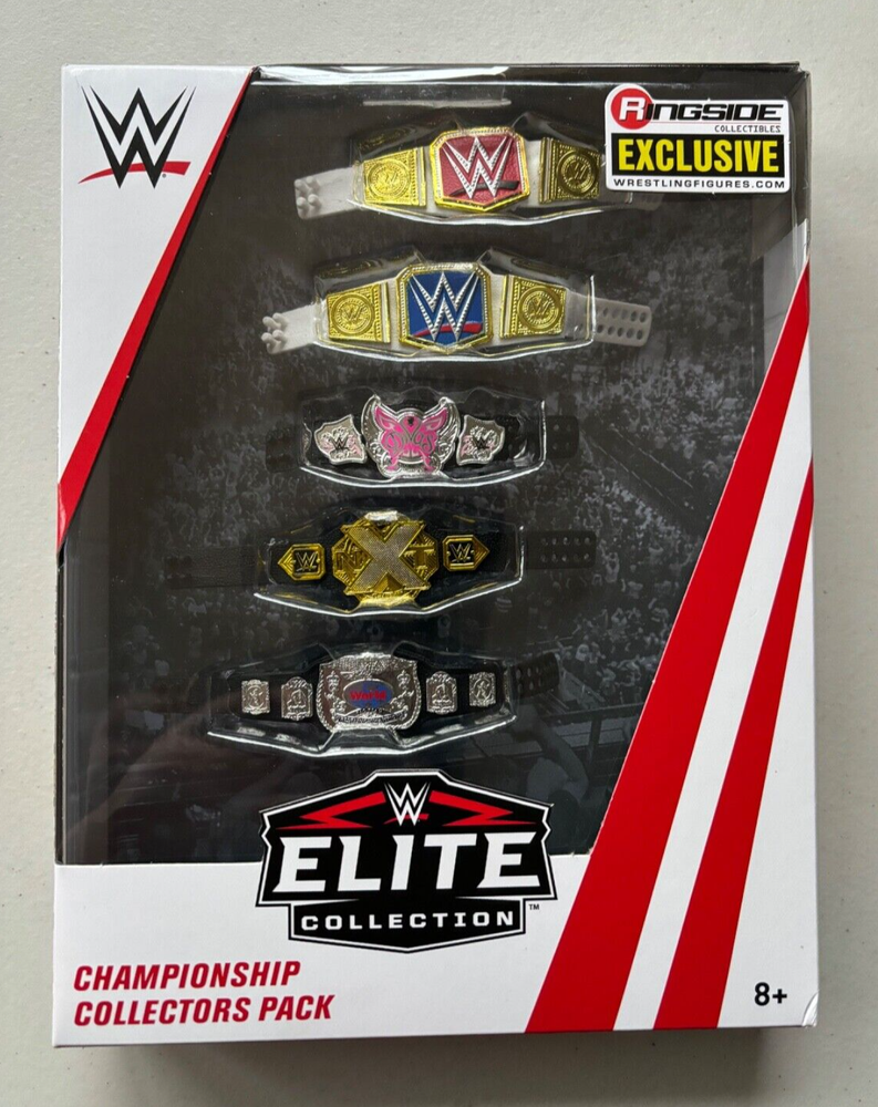 WWE Championship Collectors Pack Elite Figure Title Belts Ringside Exclusive