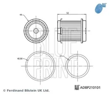 Hydraulic Filter, Automatic Transmission BLUE PRINT ADBP210101